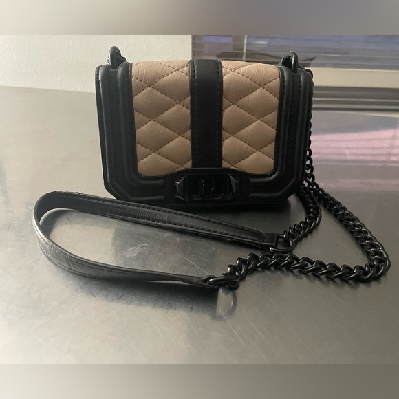 REBECCA MINKOFF Crossbody Black/ Peace Leather Bag With Black Hardware - Picture 2 of 9